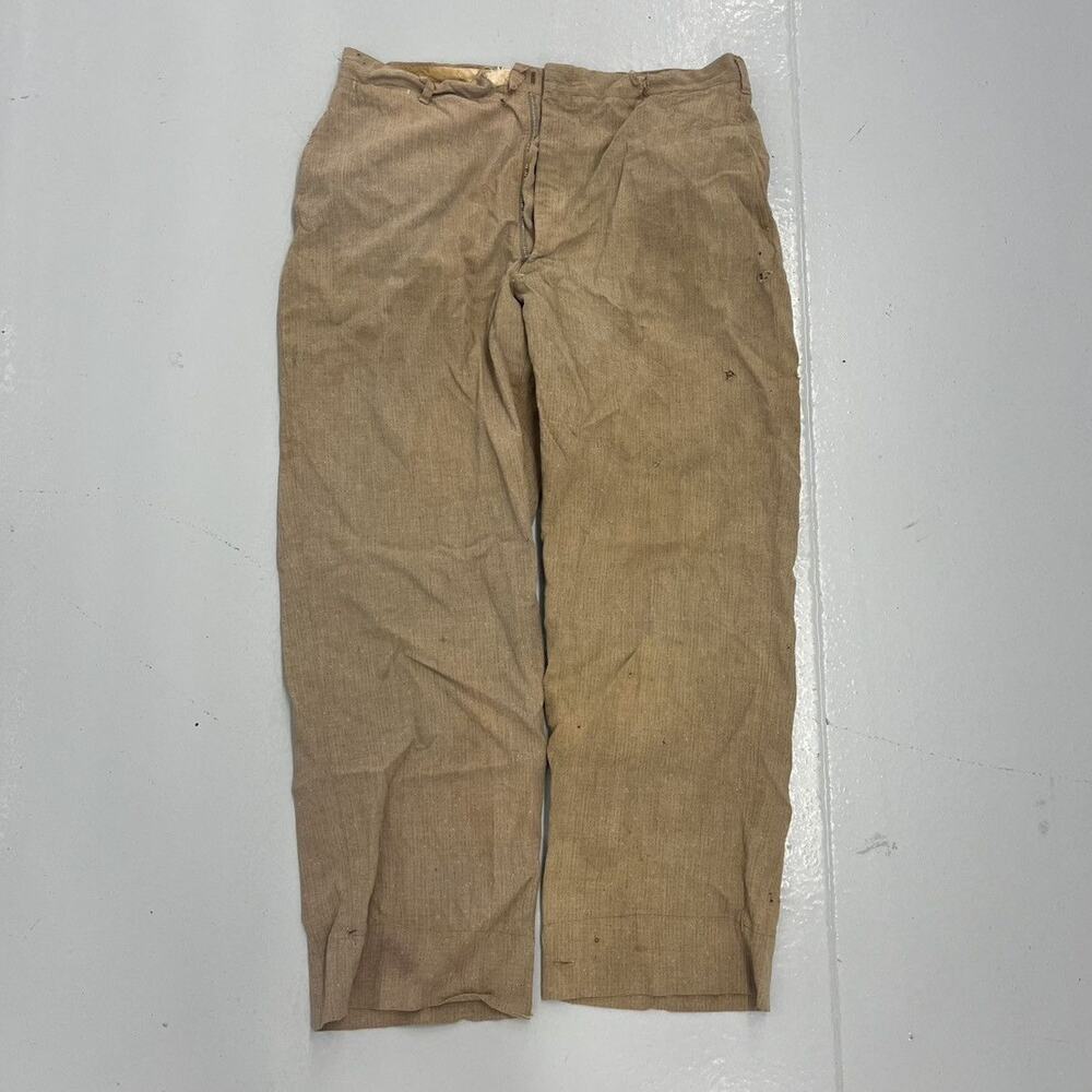 Vintage 50s Hubbard Brown Fleck Rayon Trousers 31x28